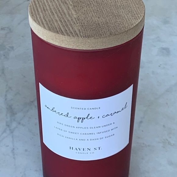 HAVEN STREET CANDLE AMBERED APPLE CARAMEL SCENTED NEW - Picture 4 of 5